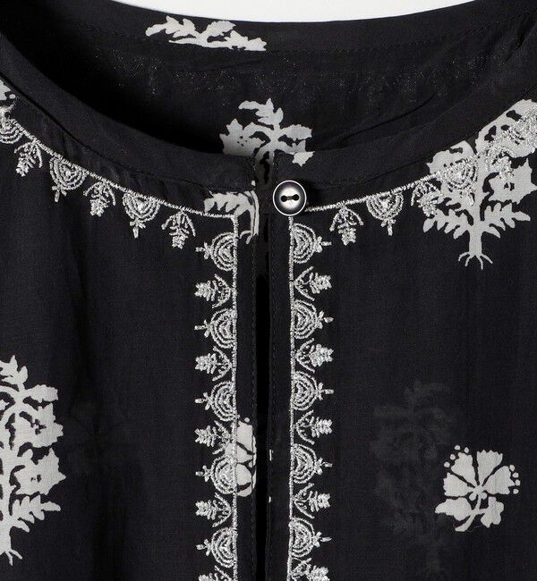 SHIPS for women「《予約》【SHIPS別注】Fanaka:〈手洗い可能〉フラワー プリント 刺繍 ワンピース」|ワンピース|