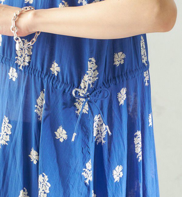 SHIPS for women「《予約》【SHIPS別注】Fanaka:〈手洗い可能〉フラワー プリント 刺繍 ワンピース」|ワンピース|