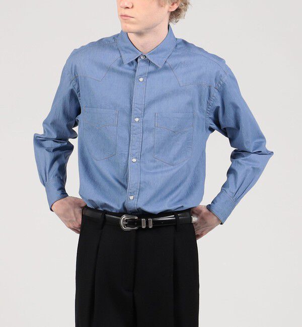 TOMORROWLAND MENS「コットンデニム ウエスタンシャツ」|シャツ・ブラウス|