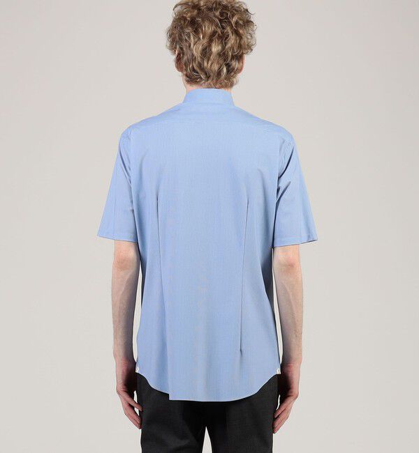 TOMORROWLAND MENS「ナイロンポリウレタン ワイドスプレッドカラー ハーフスリーブシャツ CANCLINI」|シャツ・ブラウス|