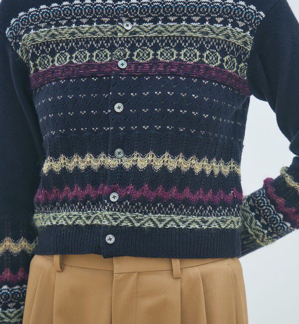 MACPHEE「フェアアイル クルーネックカーディガン」|カーディガン|