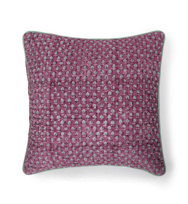 TOMORROWLAND HOME「ブロックプリントキルト クッションカバー（45cm&times;45cm）」|クッション・クッションカバー|