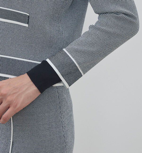 DES PRES「ストレッチダブルジャカード パイピングクルーネックカーディガン」|カーディガン|