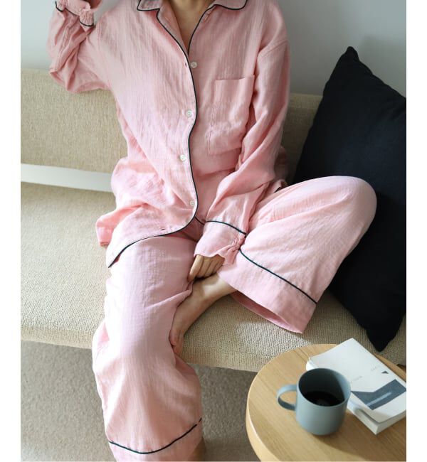 EMILYWEEK「【UCHINO&times;EMILY WEEK】マシュマロガーゼパジャマ」|ルームウェア|ピンク