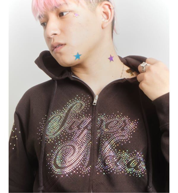 JOINT WORKS「Super Nova by Skin別注 Rhinestone Zip Hoodie」|パーカー|