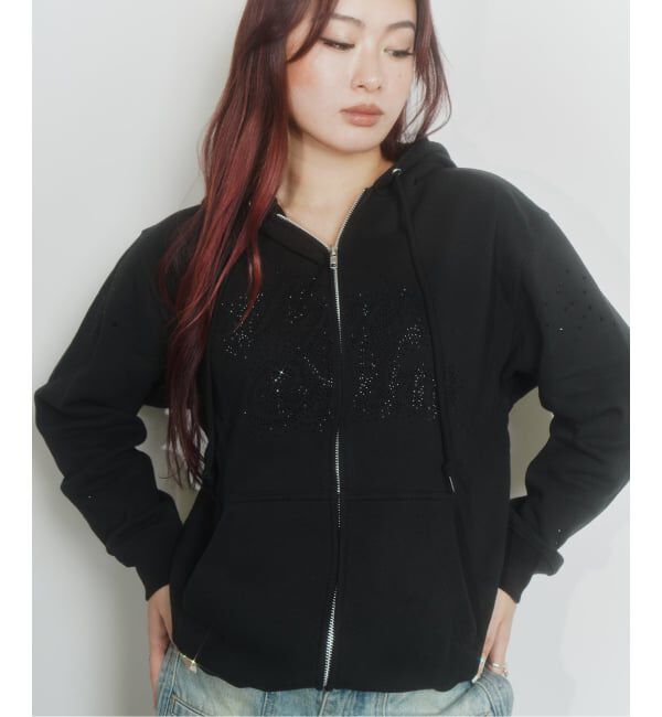 JOINT WORKS「Super Nova by Skin別注 Rhinestone Zip Hoodie」|パーカー|