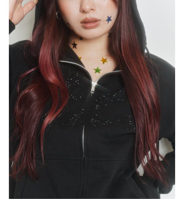 JOINT WORKS「Super Nova by Skin別注 Rhinestone Zip Hoodie」|パーカー|