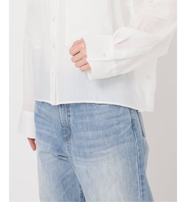 Plage「《追加予約》RAMIE LYOCELL CROPPED シャツ 2」|シャツ・ブラウス|