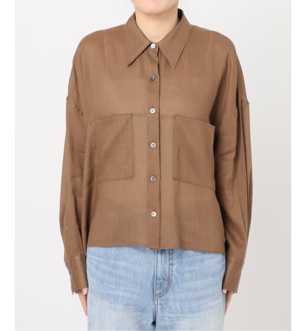 Plage「《追加予約》RAMIE LYOCELL CROPPED シャツ 2」|シャツ・ブラウス|