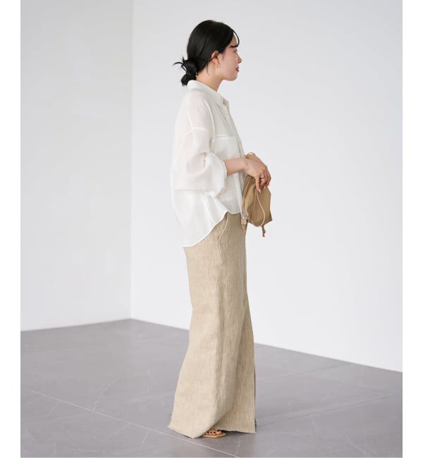 Plage「《追加予約》RAMIE LYOCELL CROPPED シャツ 2」|シャツ・ブラウス|