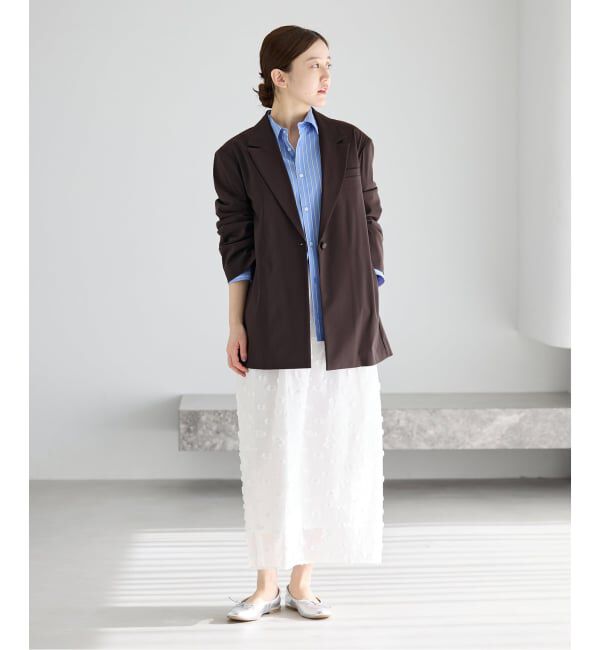 IENA「《セットアップ対応可》エアリーライトジャケット」|テーラードジャケット|