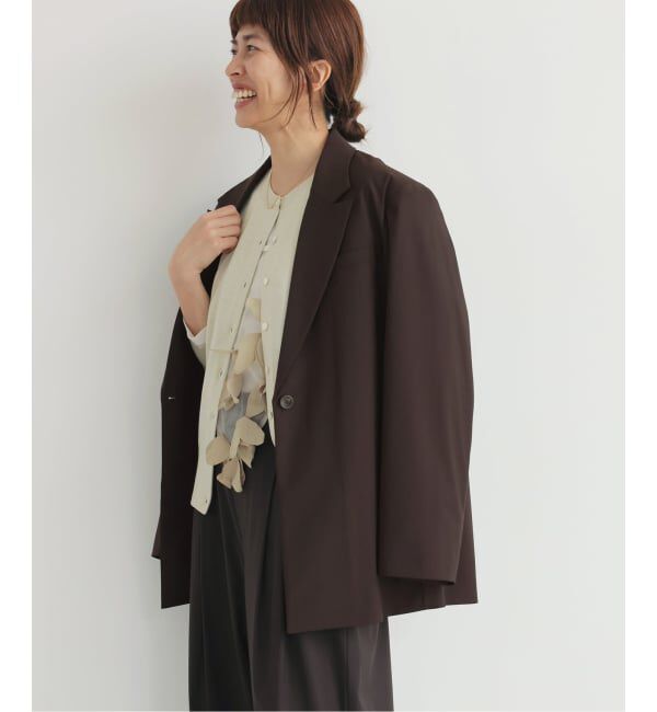 IENA「《セットアップ対応可》エアリーライトジャケット」|テーラードジャケット|