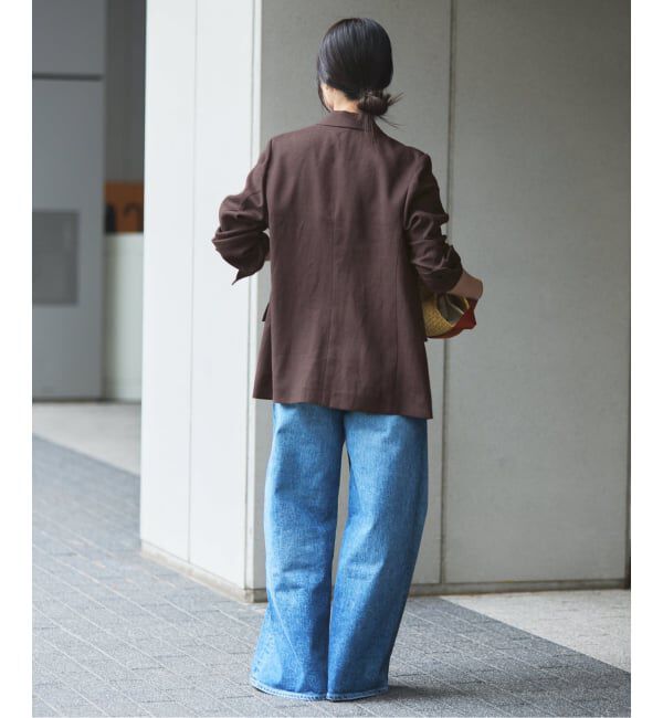 IENA「ウォッシャブル リネンミックス テーラードジャケット」|テーラードジャケット|