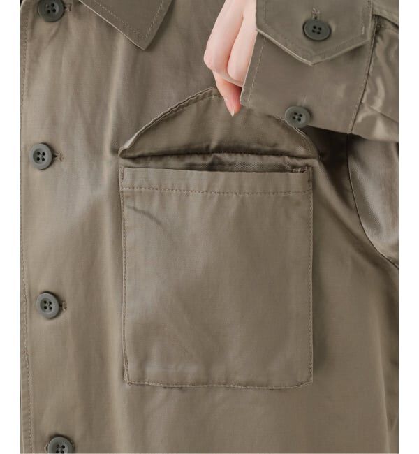 IENA「フィブリルサテン ミリタリーブルゾン」|ミリタリージャケット|