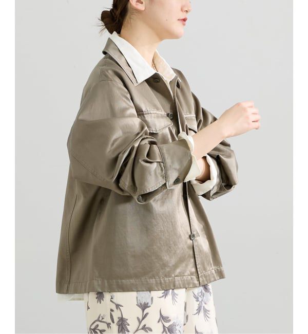 IENA「フィブリルサテン ミリタリーブルゾン」|ミリタリージャケット|