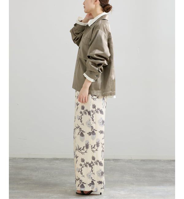 IENA「フィブリルサテン ミリタリーブルゾン」|ミリタリージャケット|