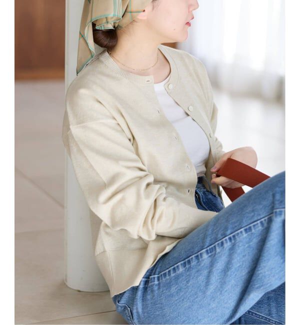 IENA「《追加3》LEVITAロングスリーブカーディガン」|カーディガン|