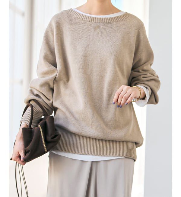 Spick and Span「《26SS 新作/追加 》 ニュアンスコクーンバルキーニット」|ニット・セーター|ベージュ