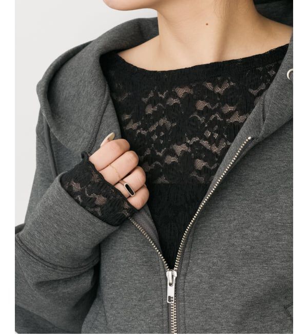 Spick and Span「《WEB限定 / 追加》シュリンクレースプルオーバー」|Tシャツ・カットソー|ブラック