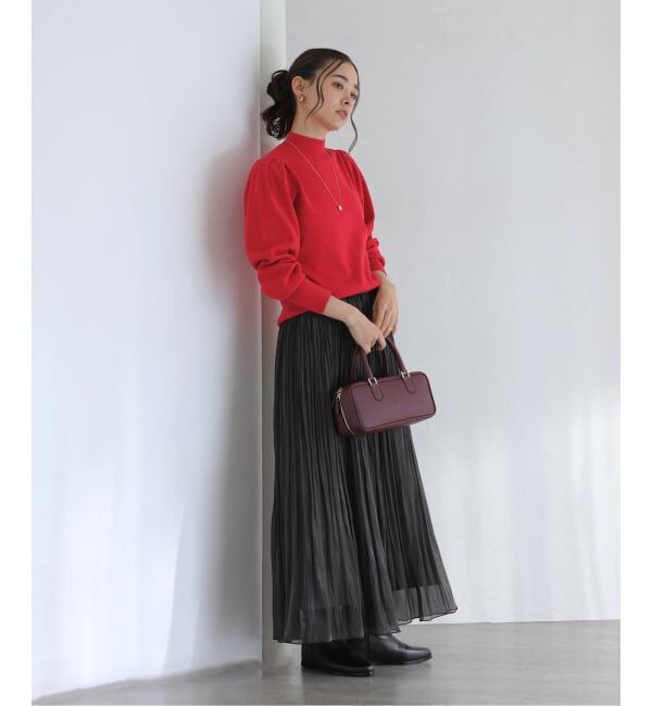  「【洗える】ウォッシャブルギャザースリーブプルオーバー」|ニット・セーター|