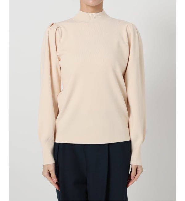  「【洗える】ウォッシャブルギャザースリーブプルオーバー」|ニット・セーター|