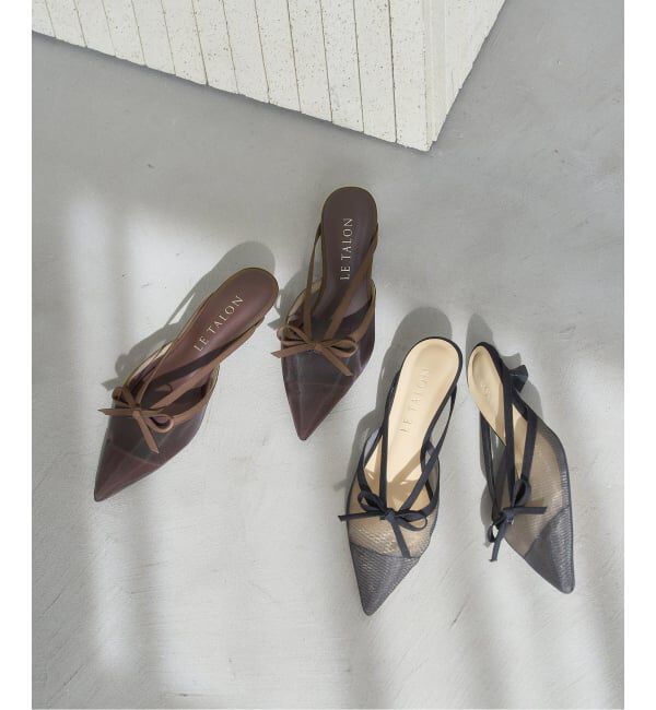  「《追加》3.5cmシアーリボンミュール」|パンプス|