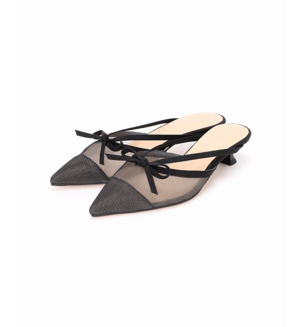  「《追加》3.5cmシアーリボンミュール」|パンプス|