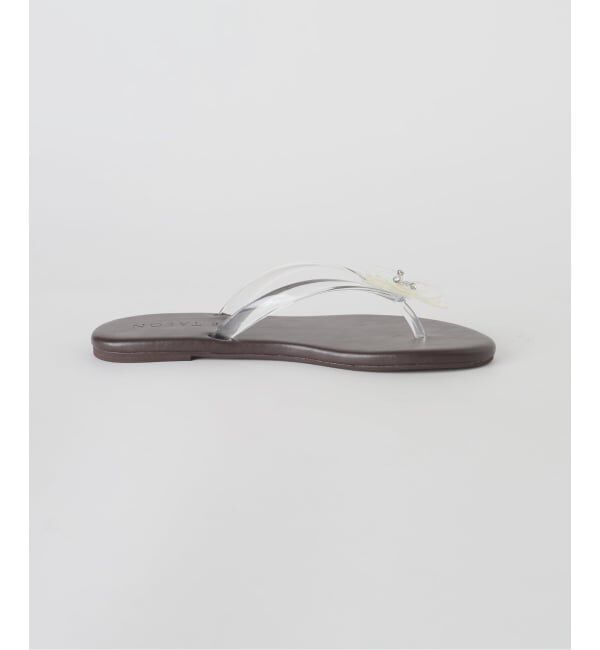  「クリアフラワートングサンダル」|サンダル|