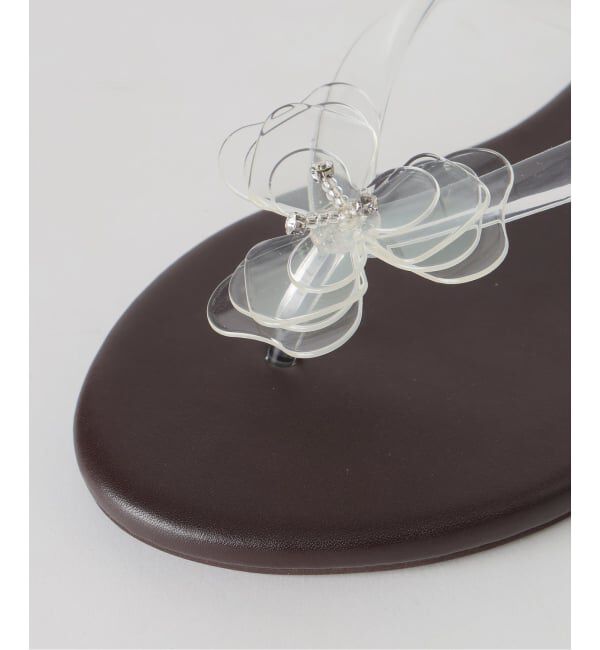  「クリアフラワートングサンダル」|サンダル|