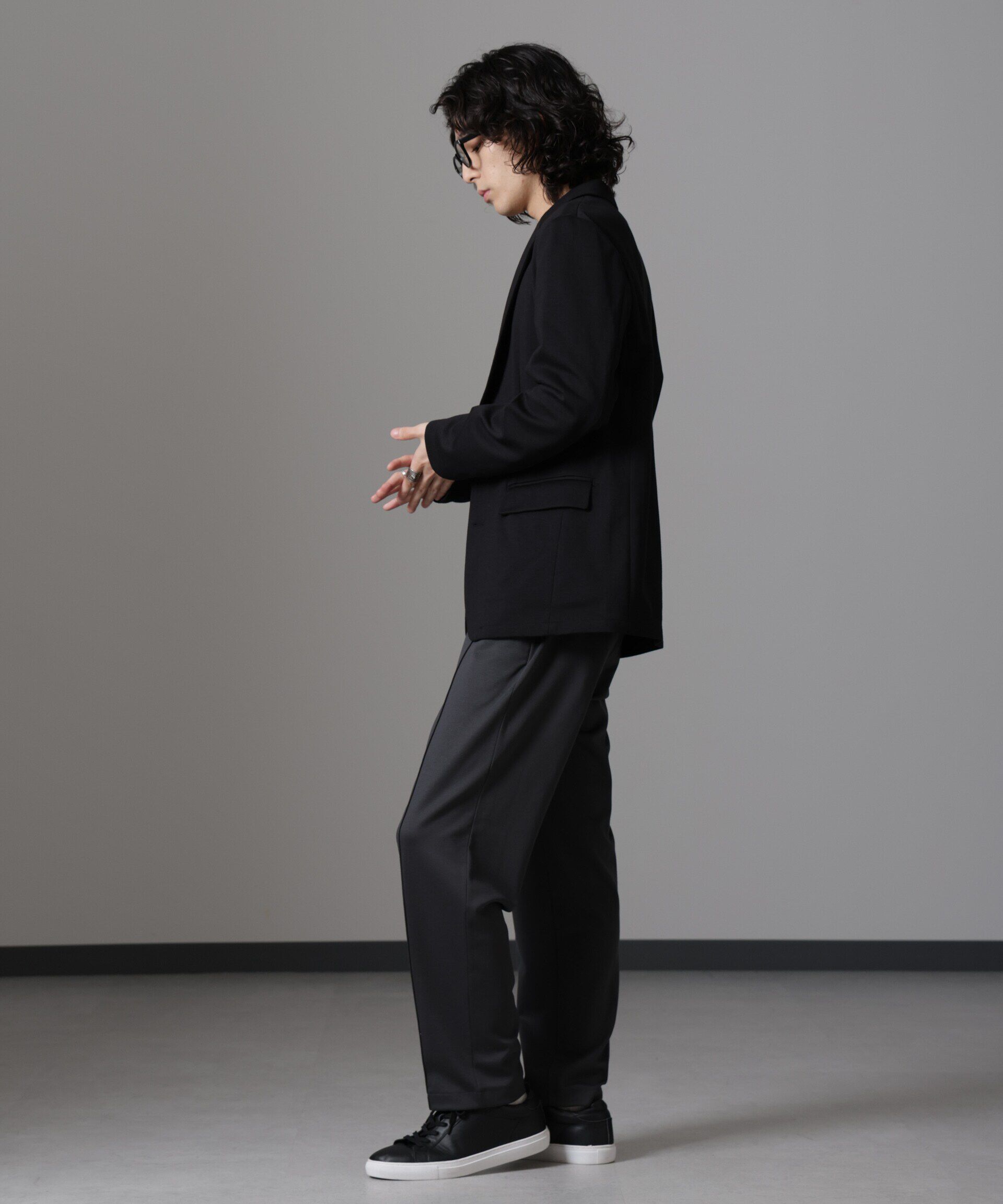 nano･universe「ダブルジャージーテーパードパンツ」|チノ|