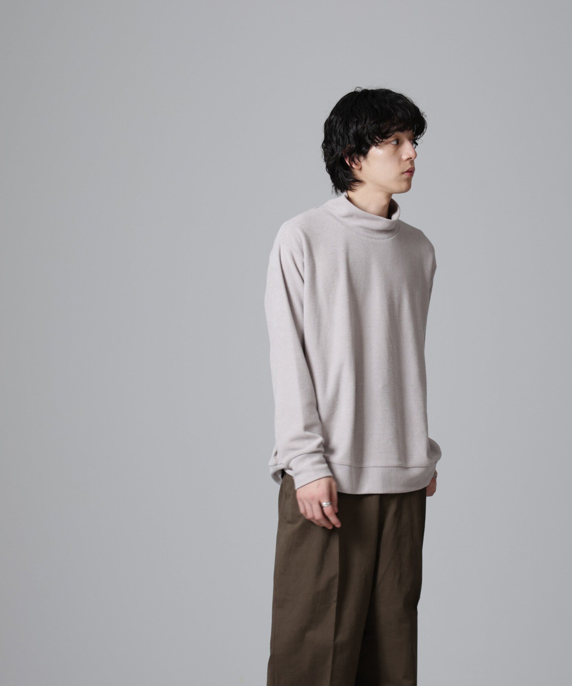 nano･universe「モールライクハイネックプルオーバー 長袖」|Tシャツ・カットソー|