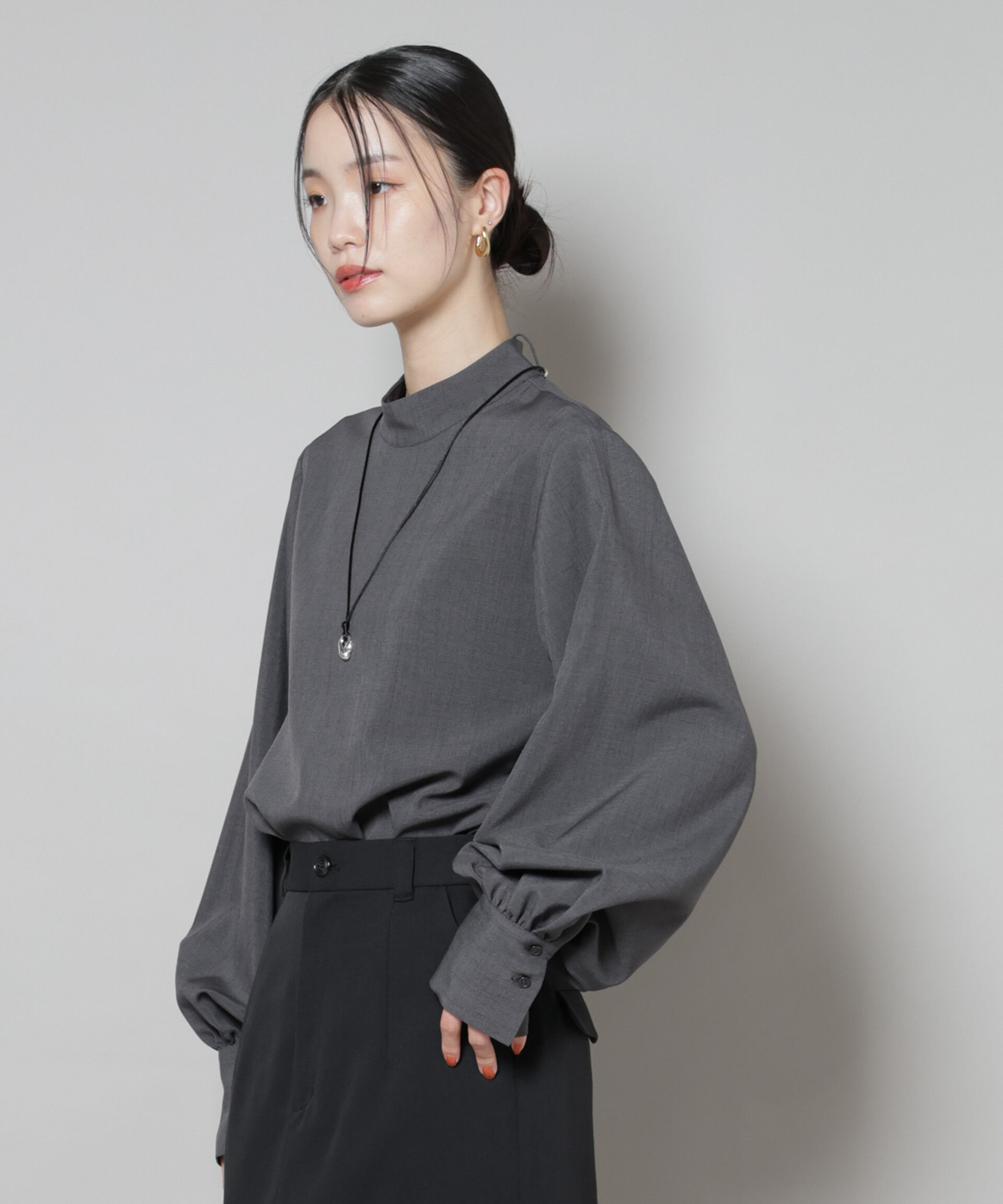 nano･universe「ボータイ取り外し可能2wayブラウス」|シャツ・ブラウス|