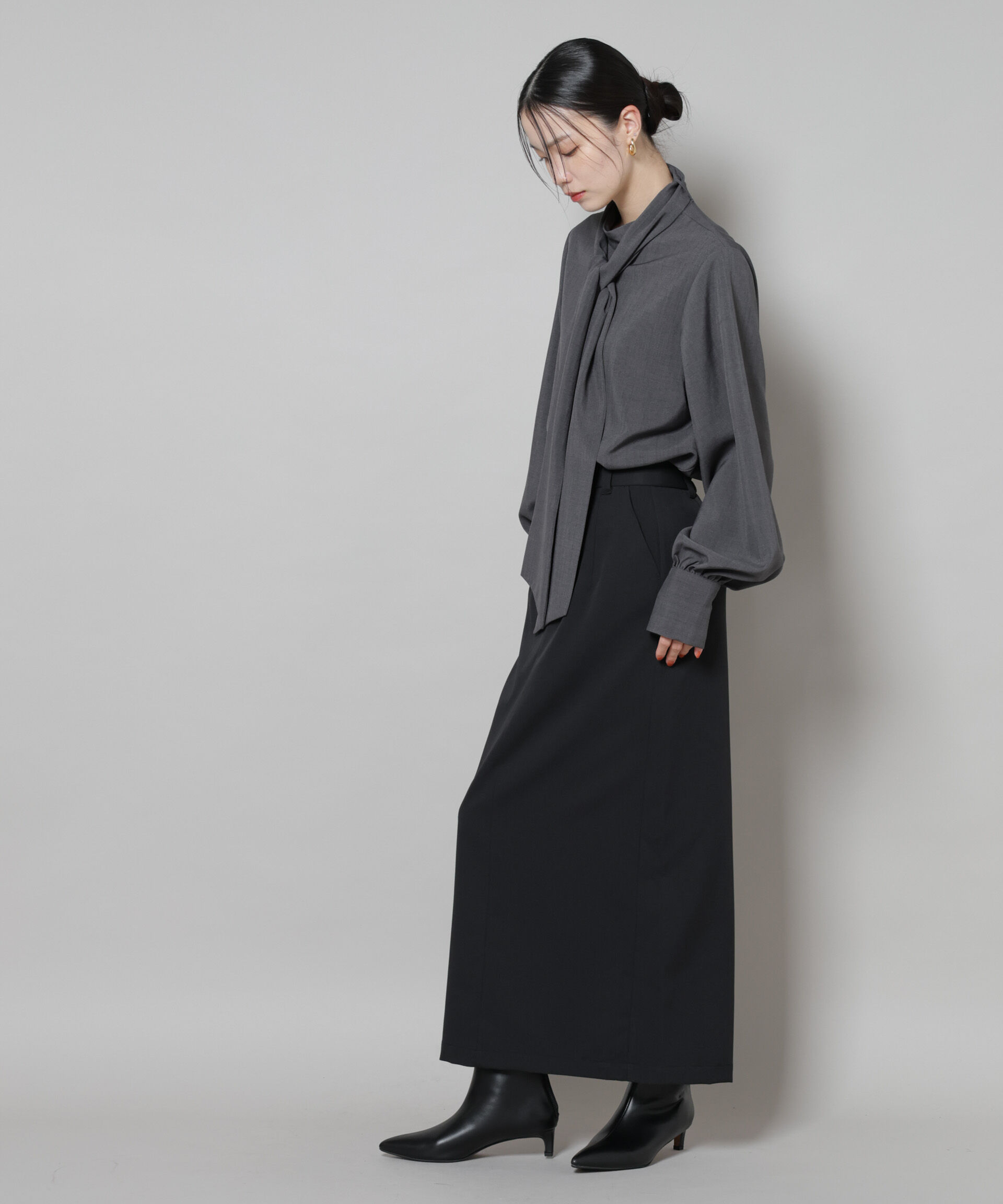 nano･universe「ボータイ取り外し可能2wayブラウス」|シャツ・ブラウス|