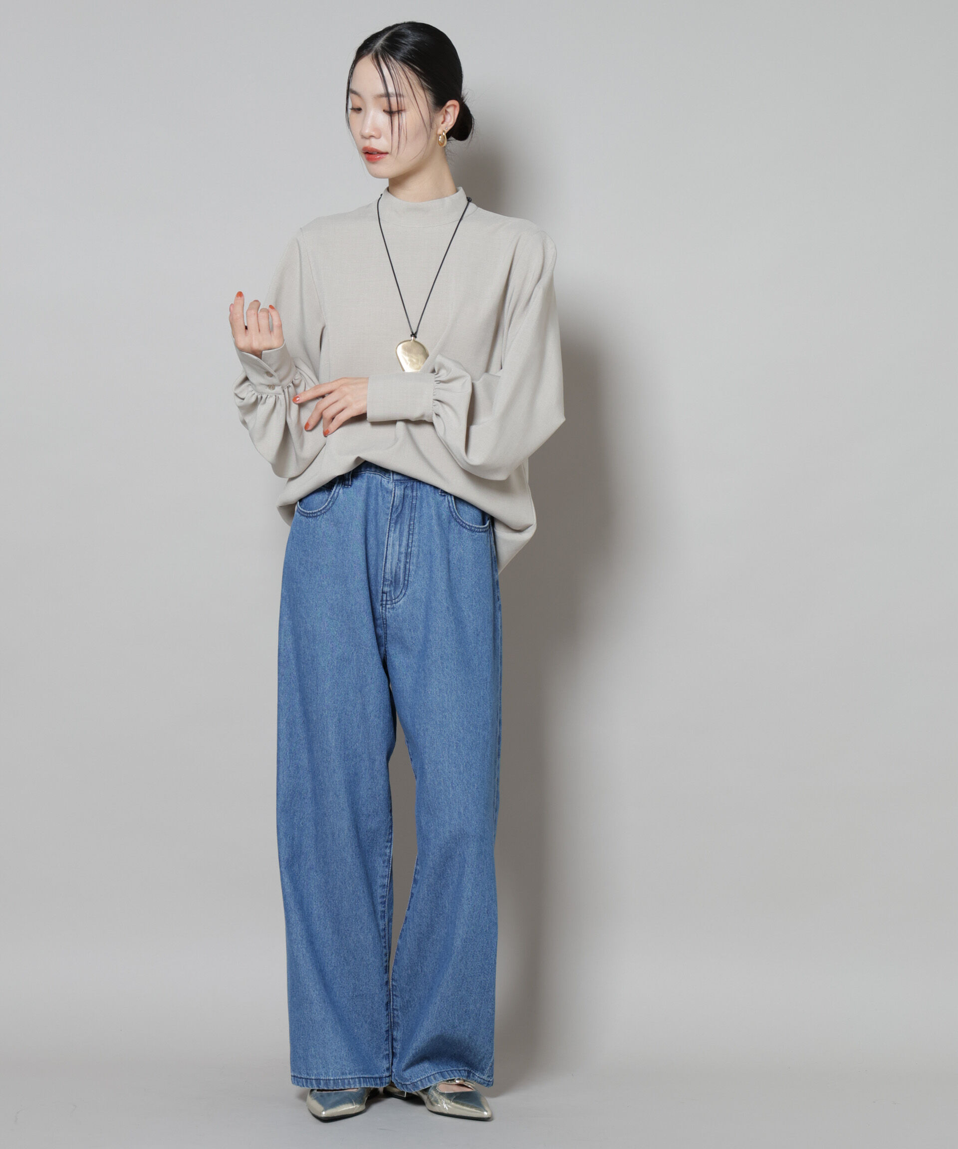 nano･universe「ボータイ取り外し可能2wayブラウス」|シャツ・ブラウス|