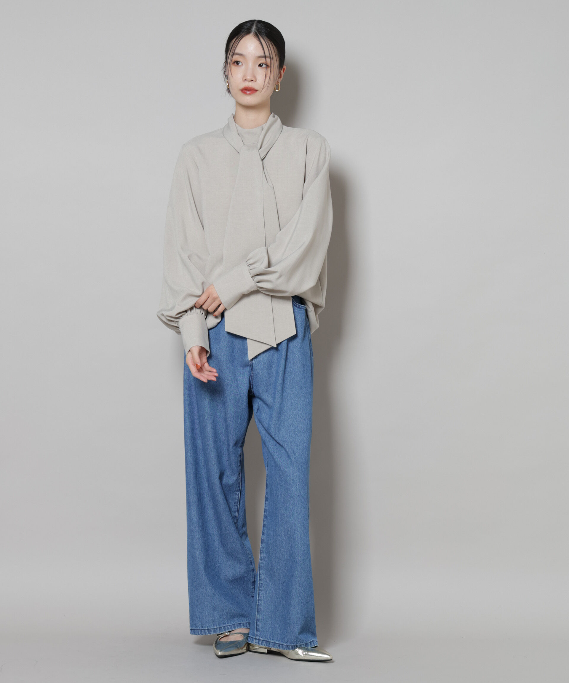 nano･universe「ボータイ取り外し可能2wayブラウス」|シャツ・ブラウス|