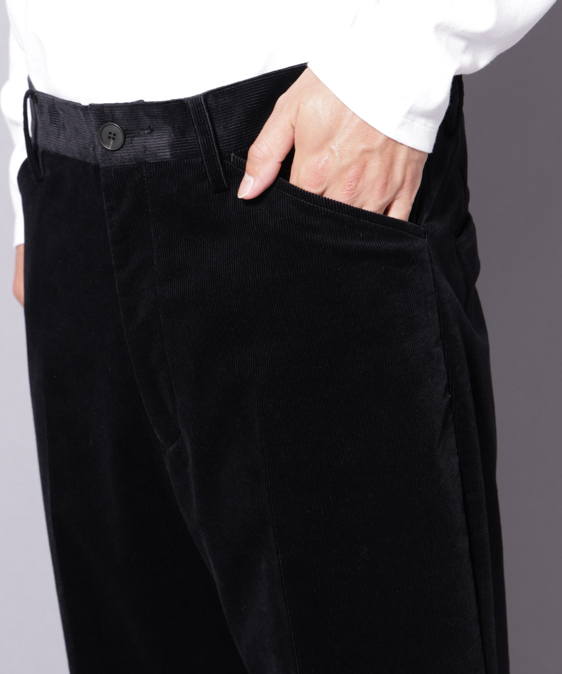 nano･universe「AIRコーデュロイ ライトフレアパンツ/STRETCH（セットアップ可）」|チノ|