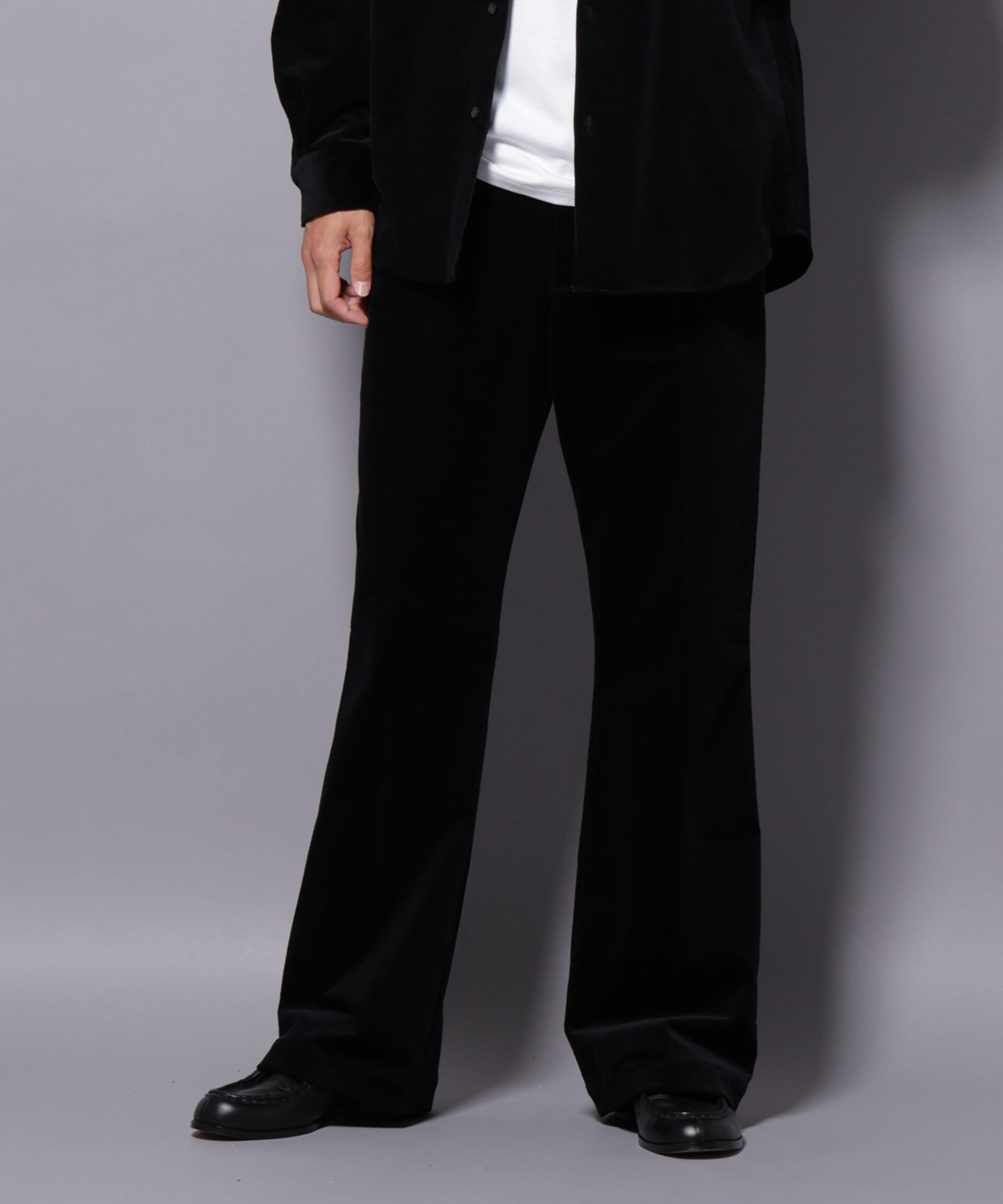 nano･universe「AIRコーデュロイ ライトフレアパンツ/STRETCH（セットアップ可）」|チノ|