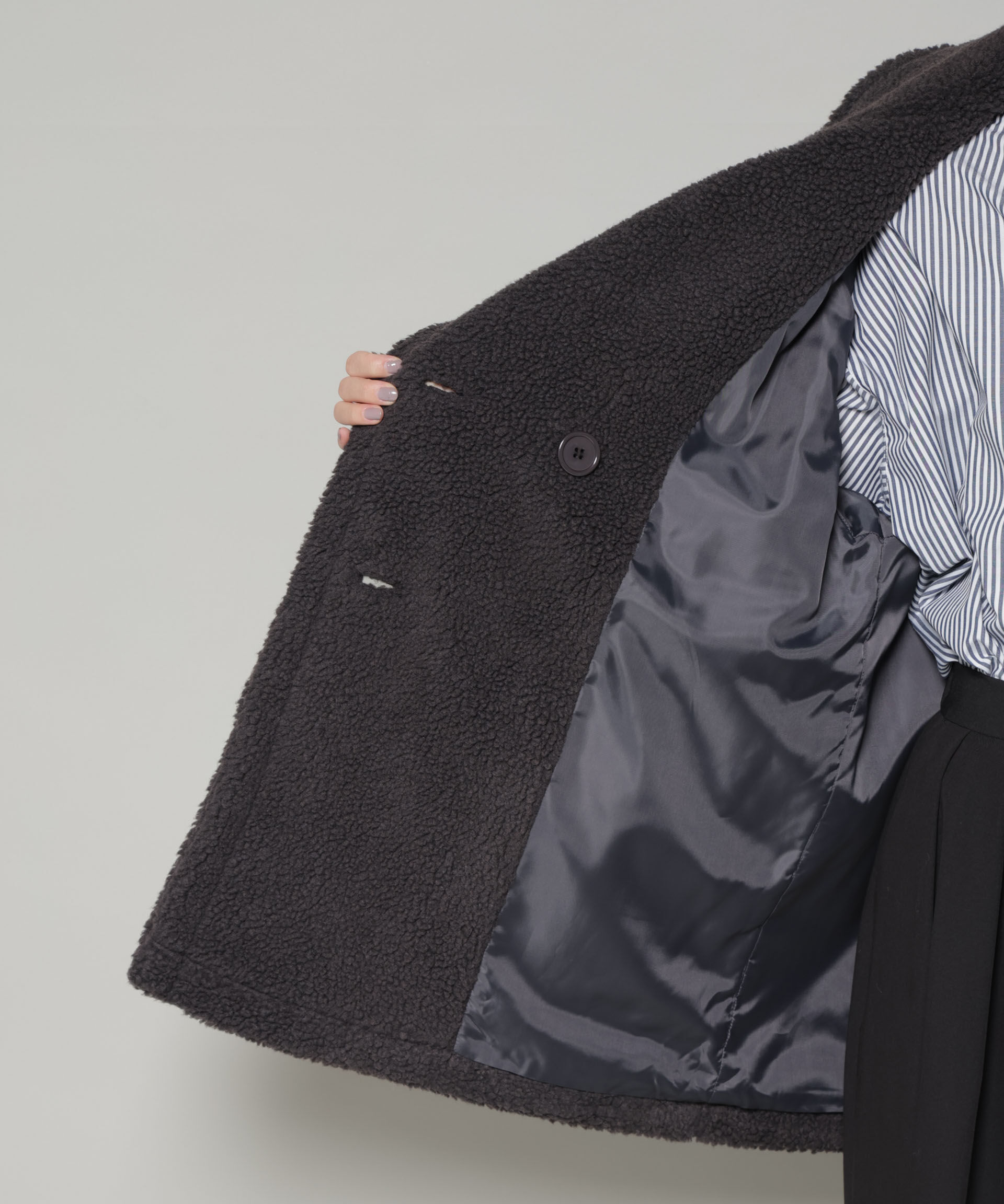 nano･universe「ボアワイドダブルボタンコート」|その他|