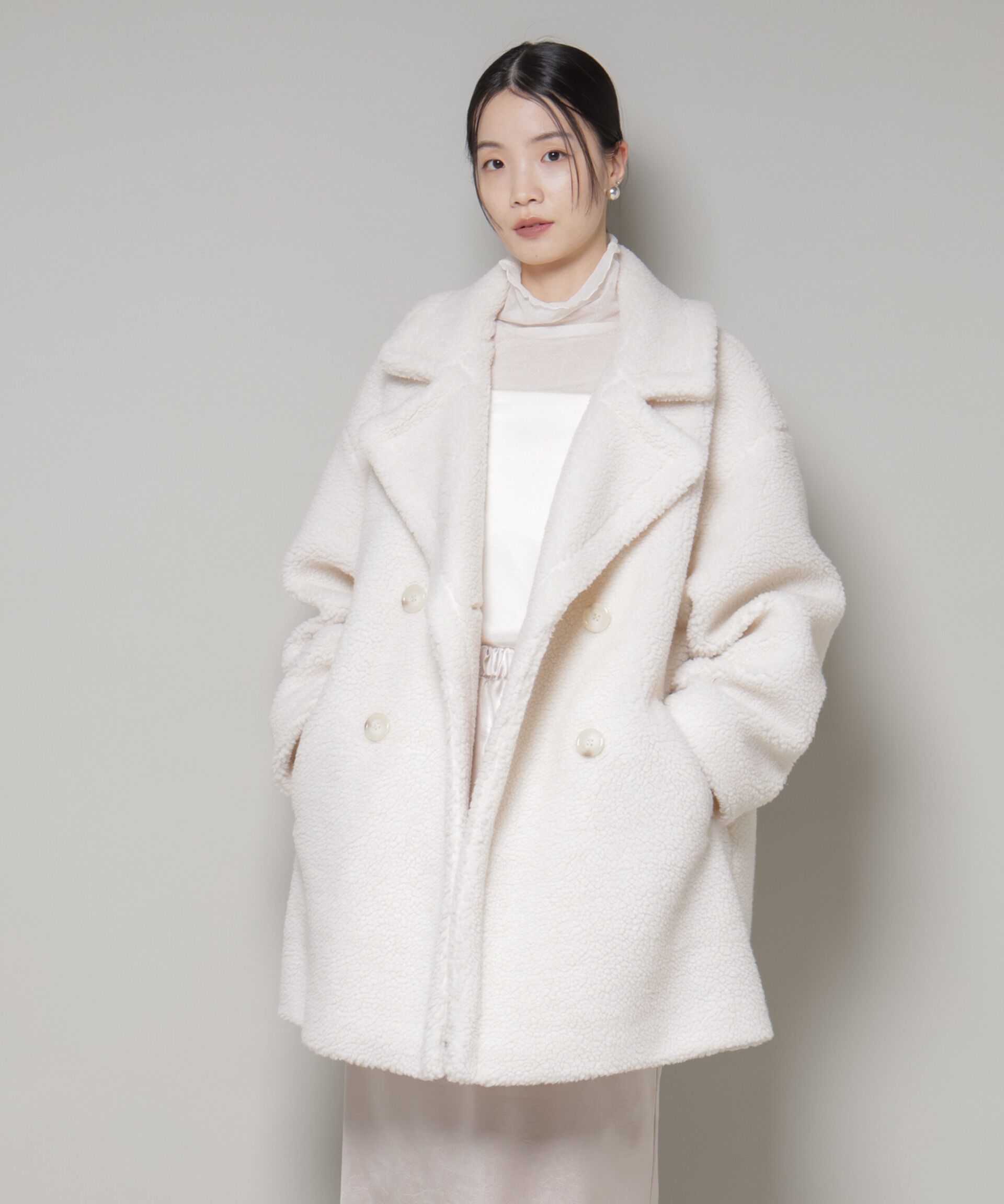 nano･universe「ボアワイドダブルボタンコート」|その他|