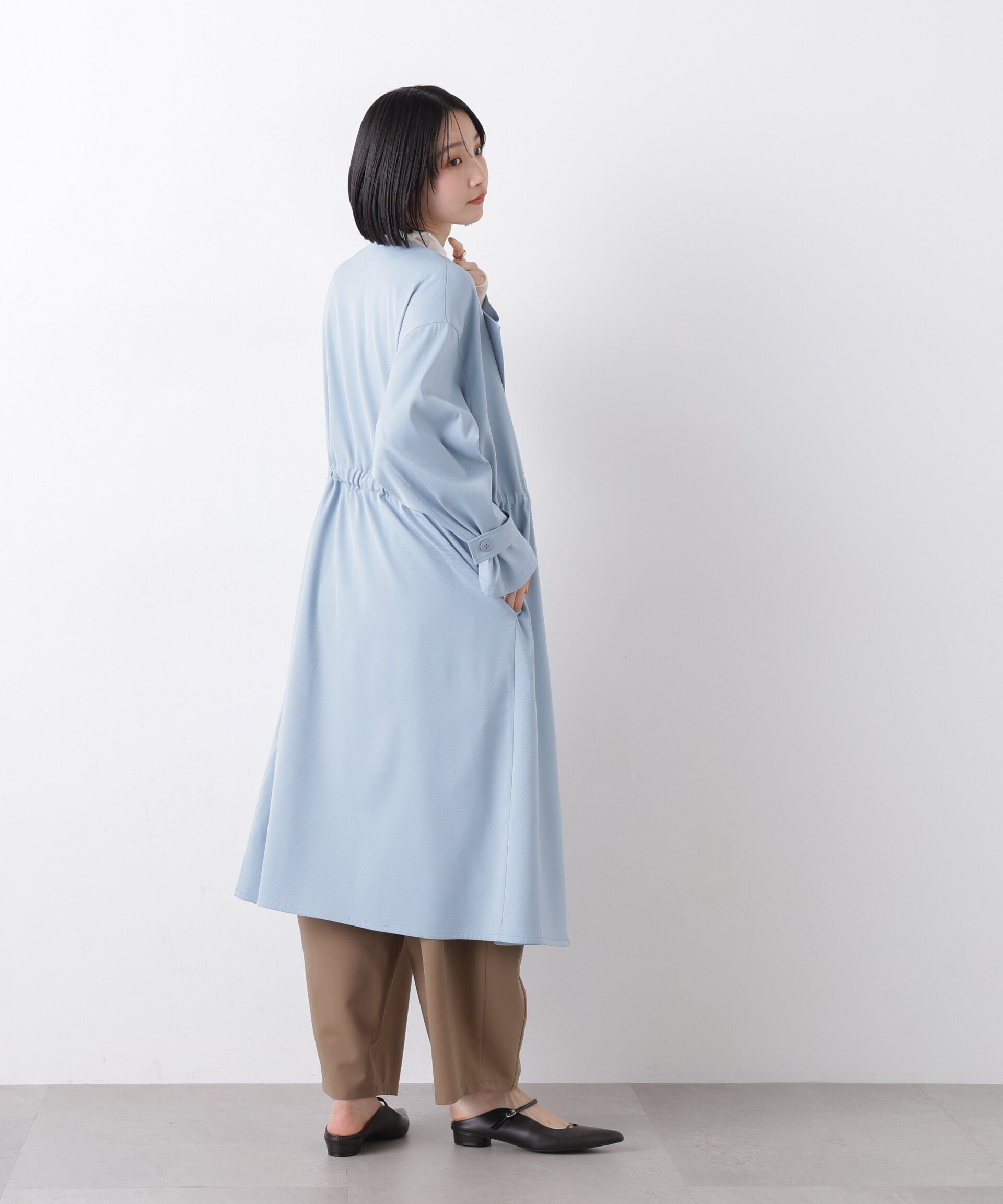 nano･universe「撥水&花粉ガード ドロストノーカラーコート」|その他|