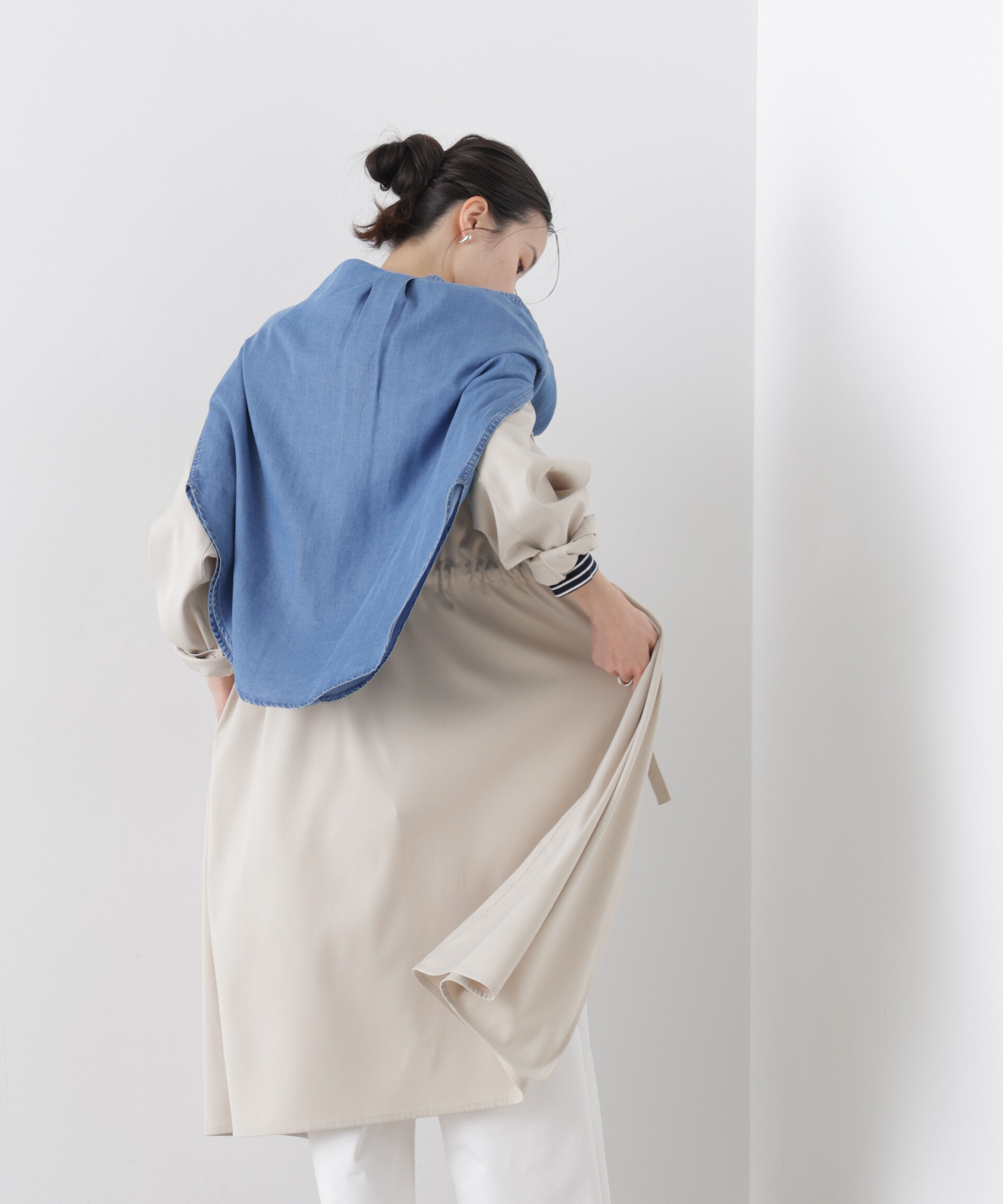 nano･universe「撥水&花粉ガード ドロストノーカラーコート」|その他|