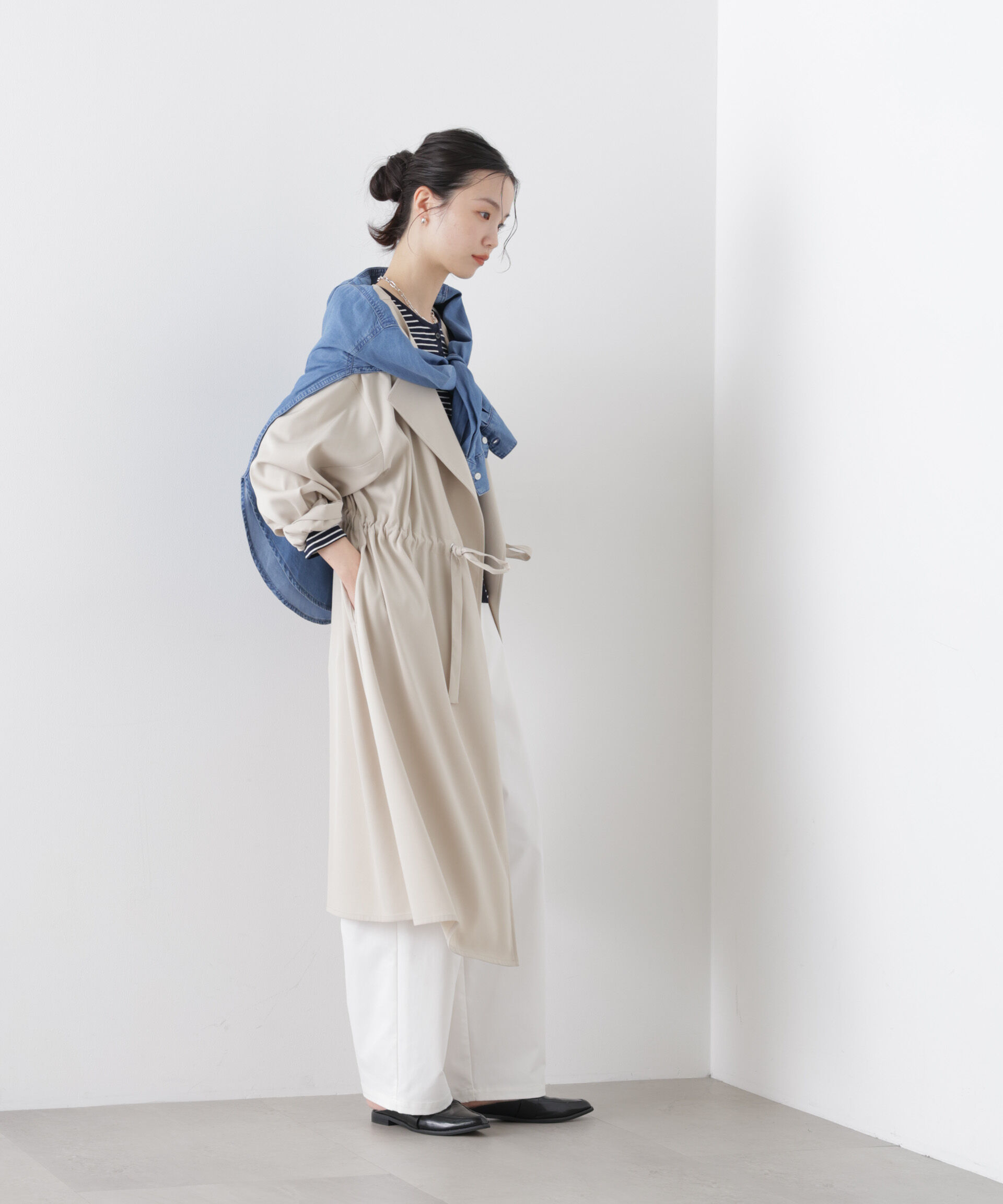 nano･universe「撥水&花粉ガード ドロストノーカラーコート」|その他|