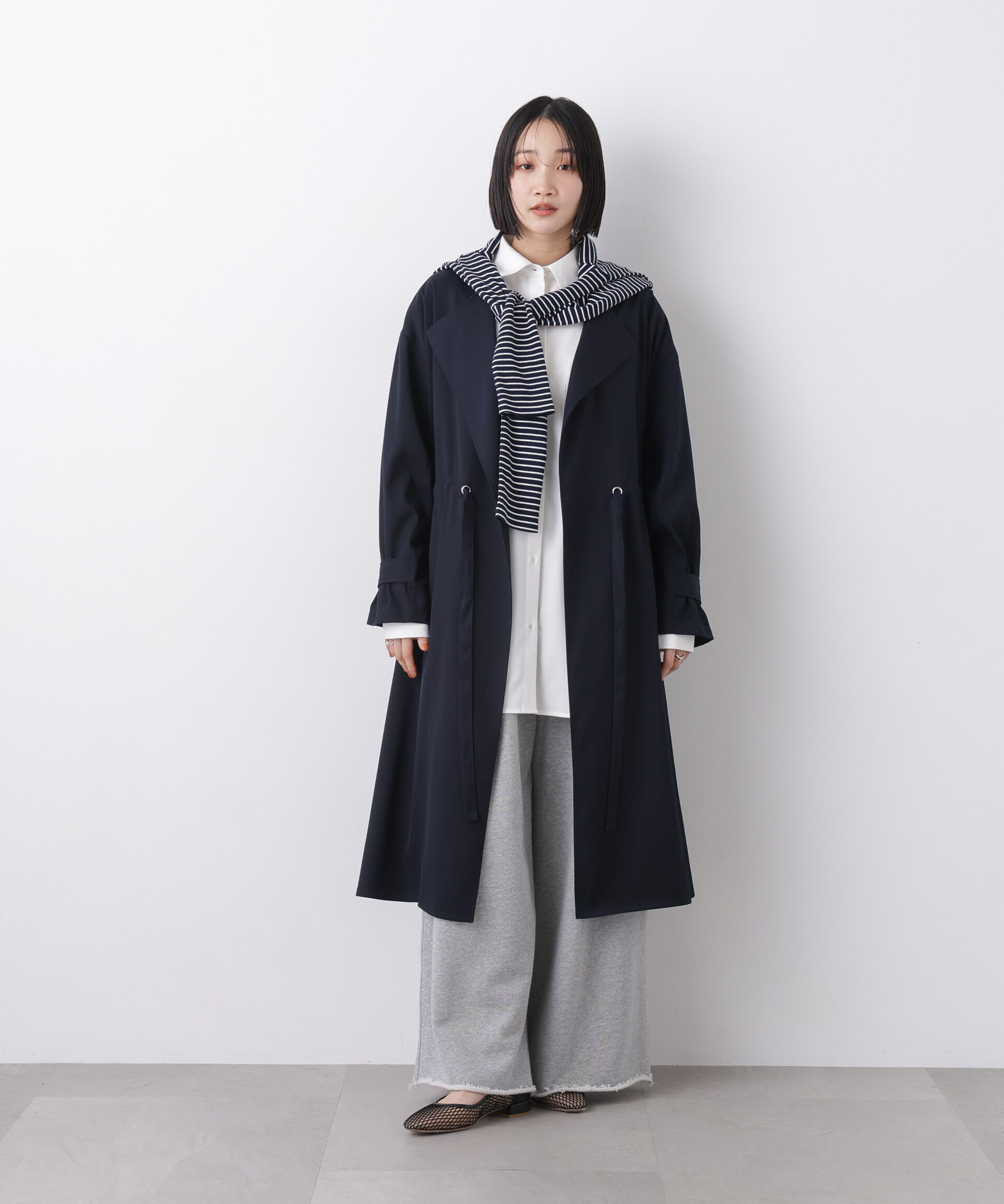 nano･universe「撥水&花粉ガード ドロストノーカラーコート」|その他|