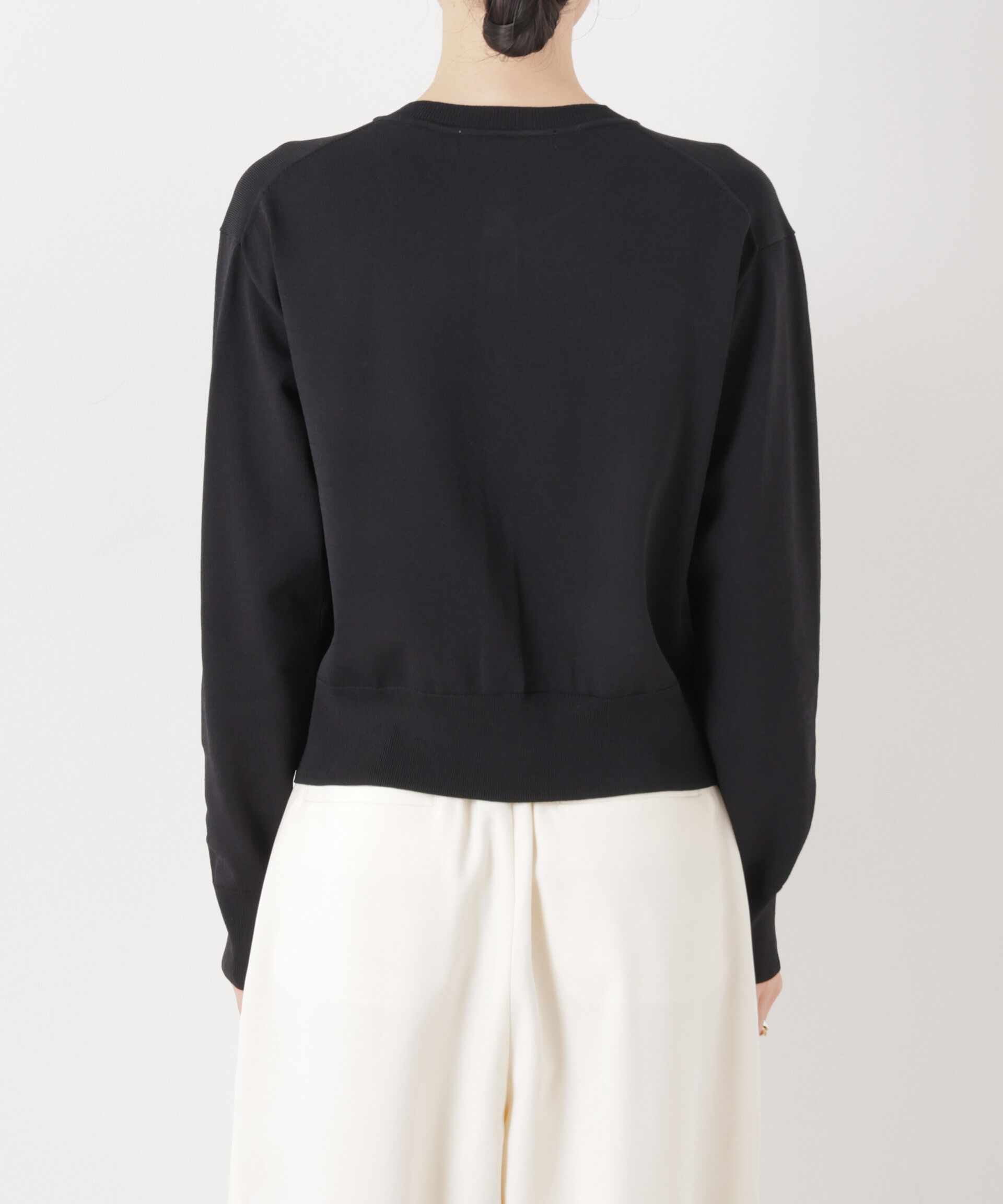 nano･universe「洗濯機洗い可UVカット接触冷感金ボタンクルーカーディガン」|ニット・セーター|