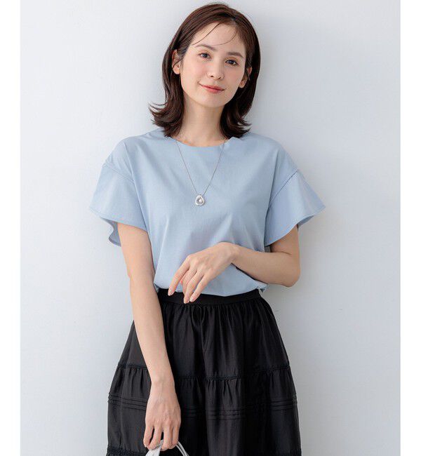 組曲「【WEB限定】プレーティング天竺フリルスリーブ Tシャツ」|Tシャツ・カットソー|ｽｶｲﾌﾞﾙ