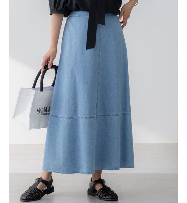 23区「【洗える】ライトダンガリー フレア スカート」|スカート|ﾗｲﾄｲﾝﾃ