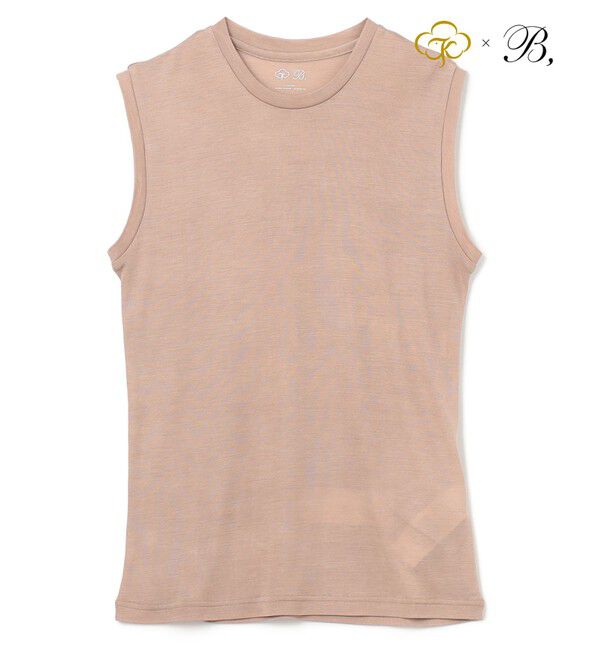 BEIGE,「Washable Silk / Sleeveless T スリーブレスTシャツ」|Tシャツ・カットソー|Taupe