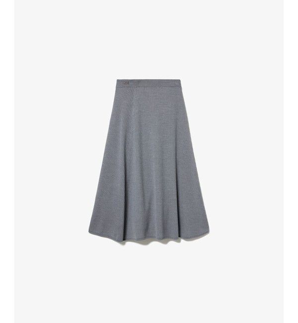 LACOSTE「ボリューム フレア 切り替えリブニットスカート」|スカート|