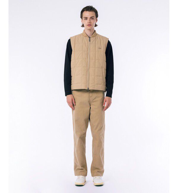 LACOSTE「撥水 防風 2WAY 袖 着脱可 キルティング ナイロンダウンジャケット / キルティングベスト」|ブルゾン・スタジャン|