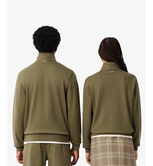 LACOSTE「裏パイル地 ワンポイントプリントハーフジップスウェット トレーナー」|スウェット・ジャージ|